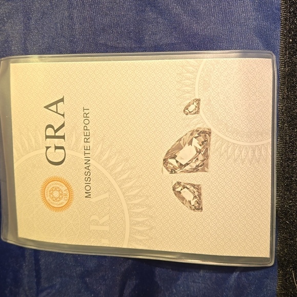 925 Silver Inlaid 2 carats Moissanite Ring - Picture 5 of 9